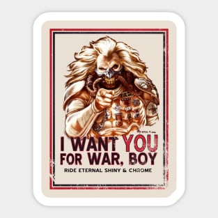 I Want YOU for WAR, BOY Sticker